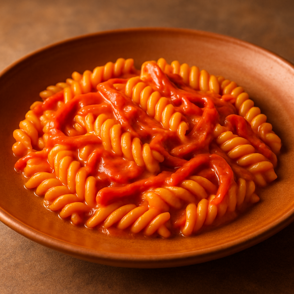 Fusilli con Crema di Peperoni Arrosto