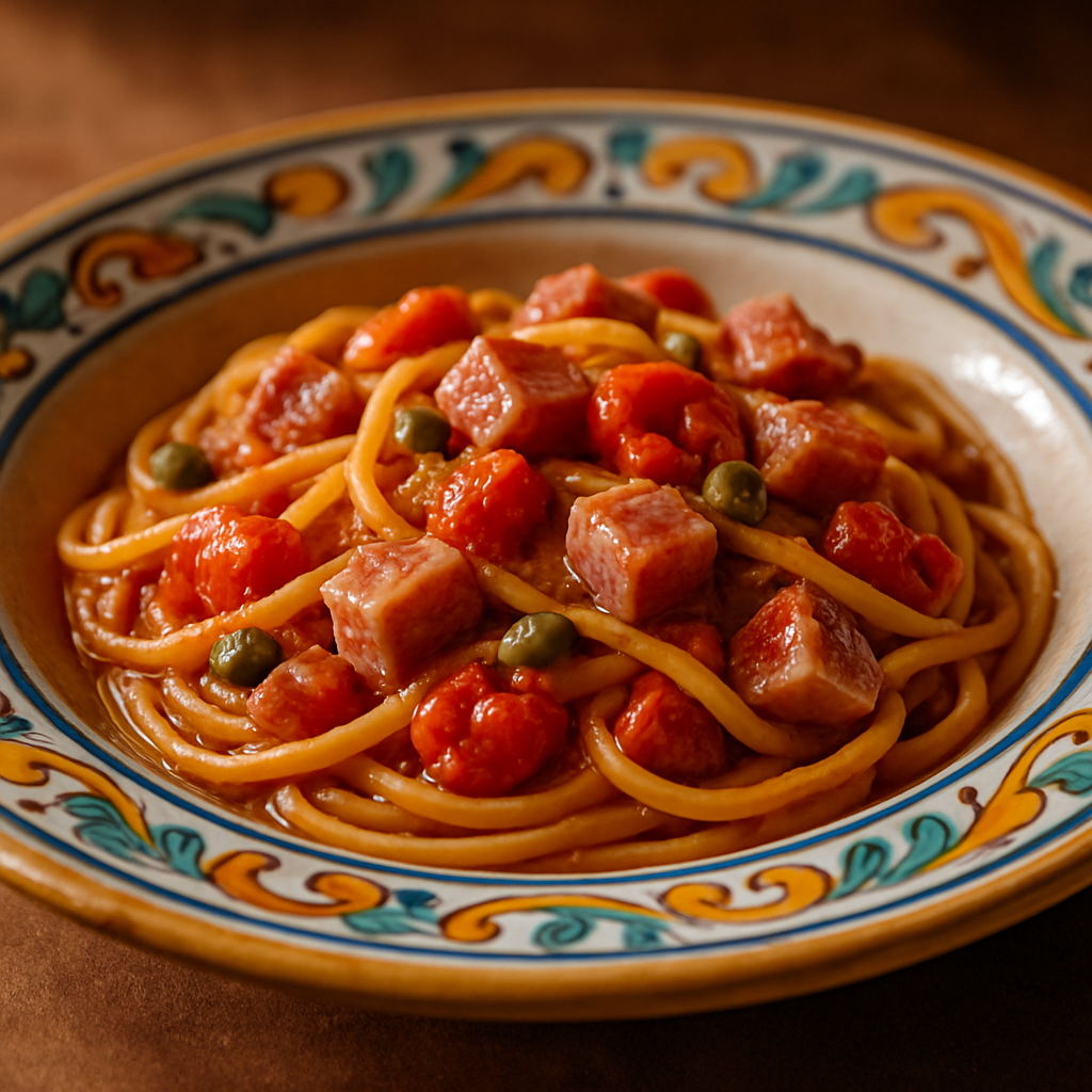 Linguine al Tonno Fresco e Capperi