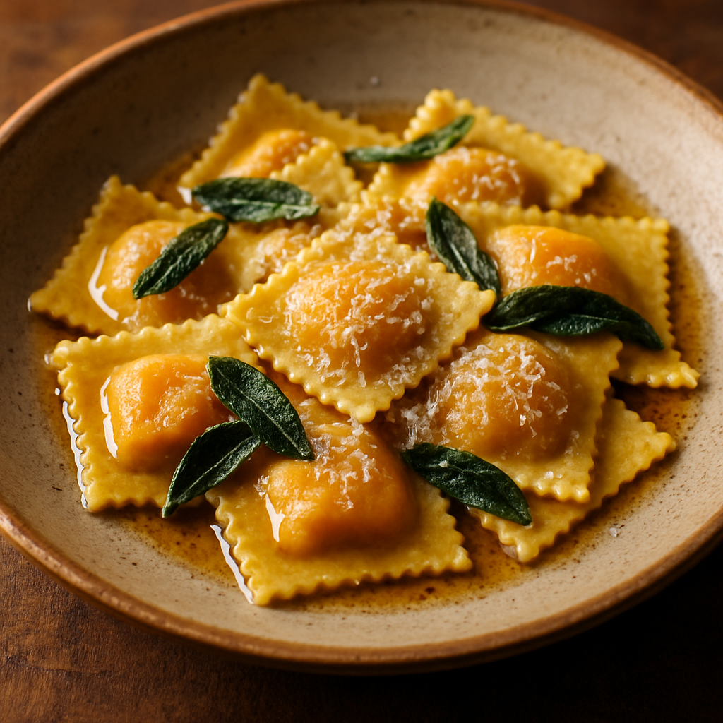 Tortelli di Zucca alla Mantovana（トルテッリ・ディ・ズッカ・アッラ・マントヴァーナ（マントヴァ風かぼちゃのトルテッリ））