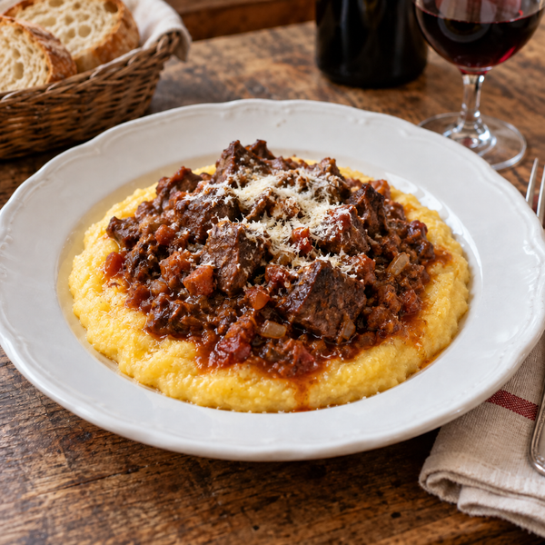 Polenta con ragù di cinghiale