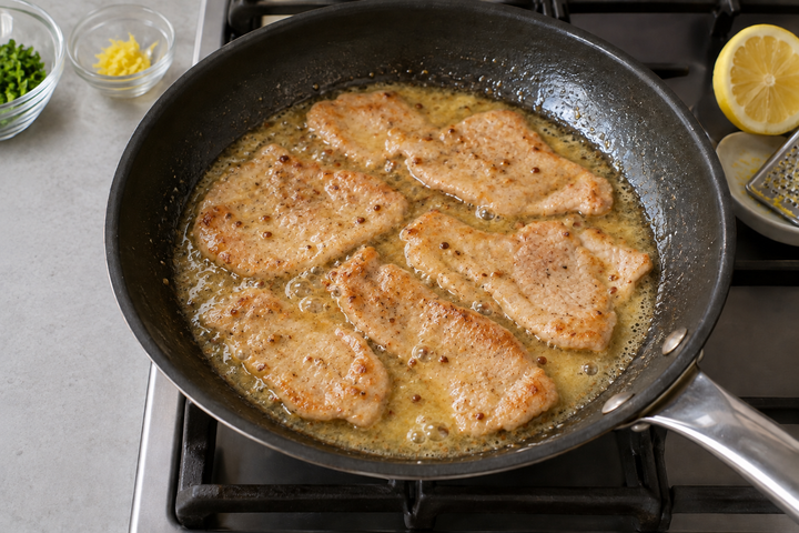 Emulsify the lemon-butter sauce