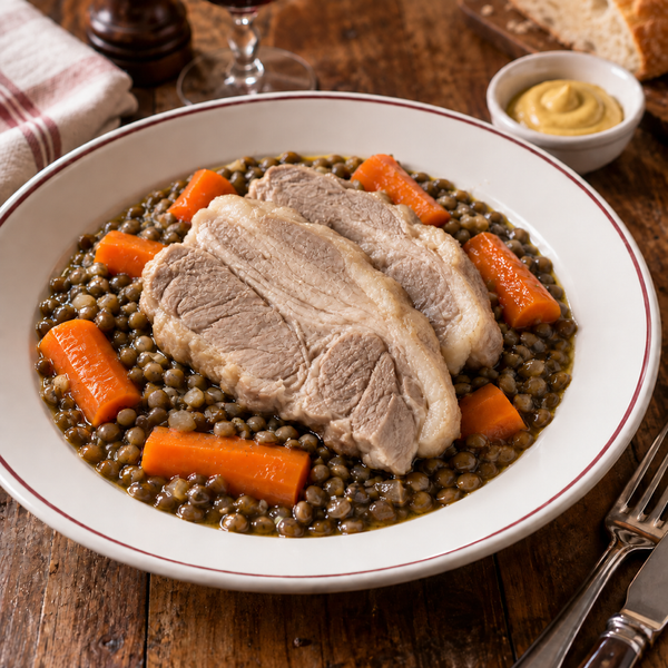 Salted Pork with Lentils