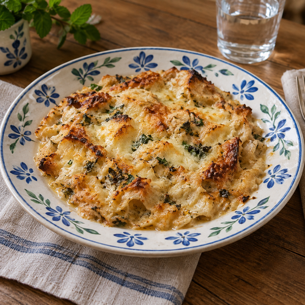 Gallura-Style Baked Bread and Cheese