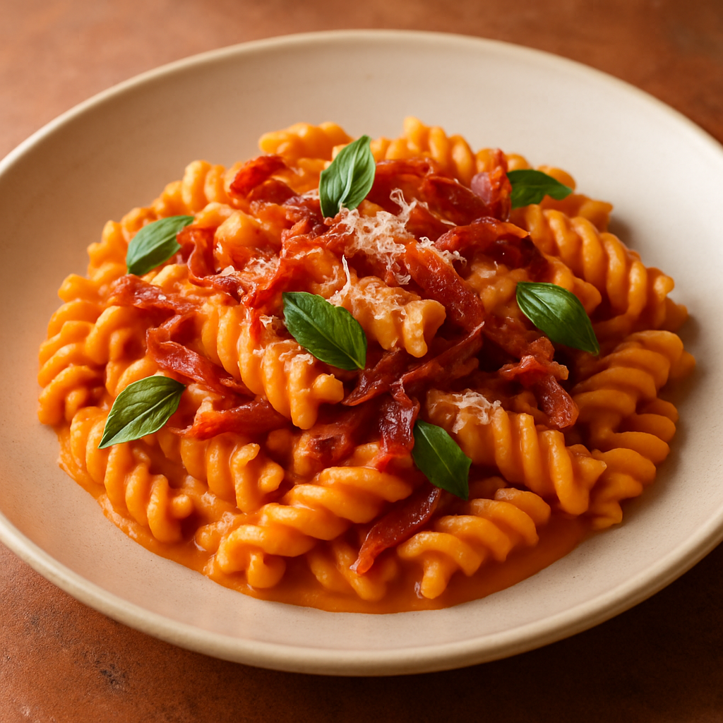 Fusilli con Crema di Peperoni Arrosto
