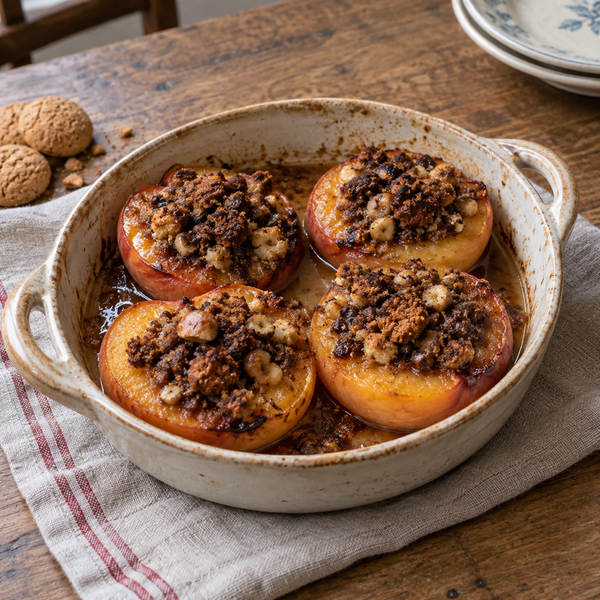 Baked Peaches Stuffed with Amaretti