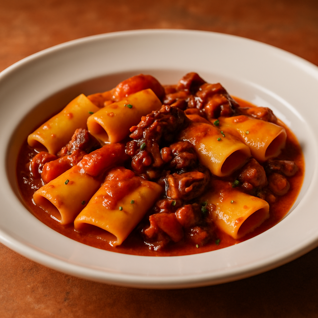 Paccheri con Ragù di Polpo