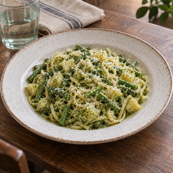 Trenette with Pesto, Potatoes and Green Beans