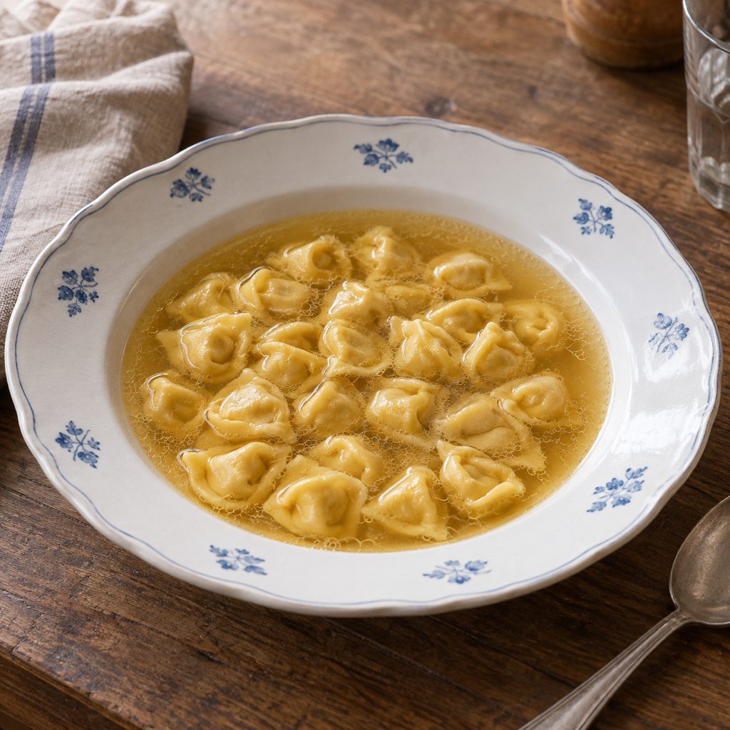 Tortellini in Brodo di Cappone（去勢鶏のブロードで味わうトルテッリーニ）