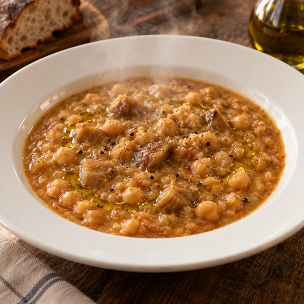 Minestra di Ceci e Castagne（ミネストラ・ディ・チェチ・エ・カスターニェ（ひよこ豆と干し栗のスープ））
