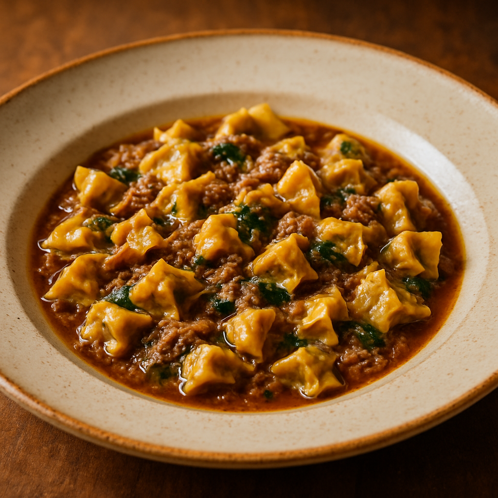 Agnolotti del Plin al Sugo d'Arrosto