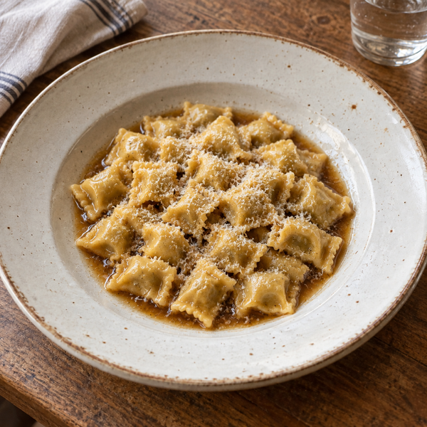 Agnolotti del plin al sugo d’arrosto