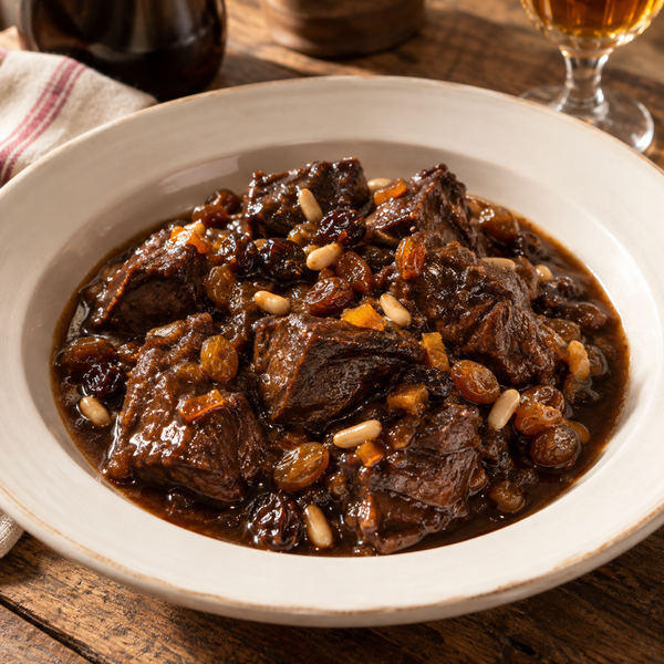 Cinghiale in Agrodolce（チンギアーレ・イン・アグロドルチェ（猪肉の甘酢煮込み））