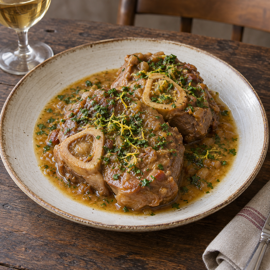 Ossobuco alla Milanese（仔牛すね肉のミラノ風煮込み）