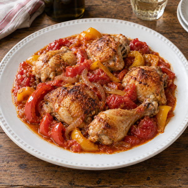 Pollo con i peperoni alla romana