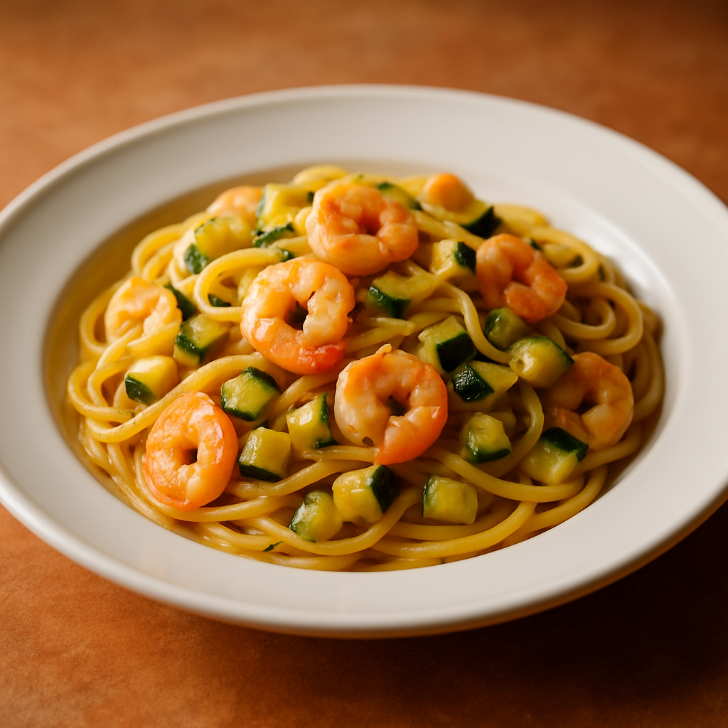 Linguine ai Gamberi e Zucchine