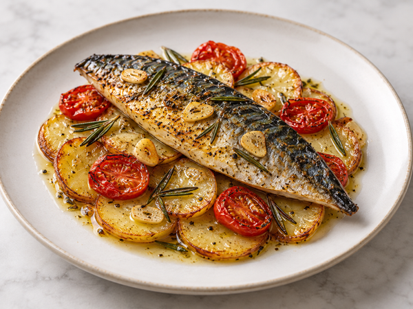 Oven-Baked Mackerel with Potatoes
