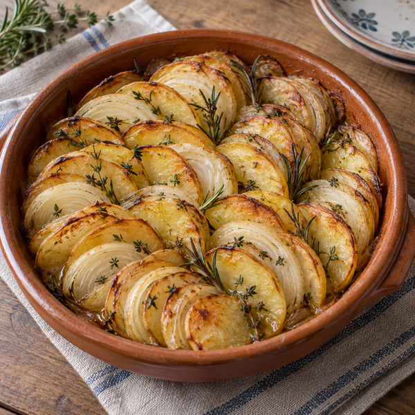 Patate e cipolla al forno