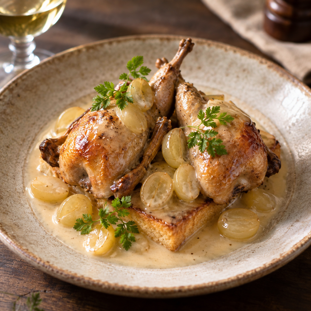 Quail with Grapes