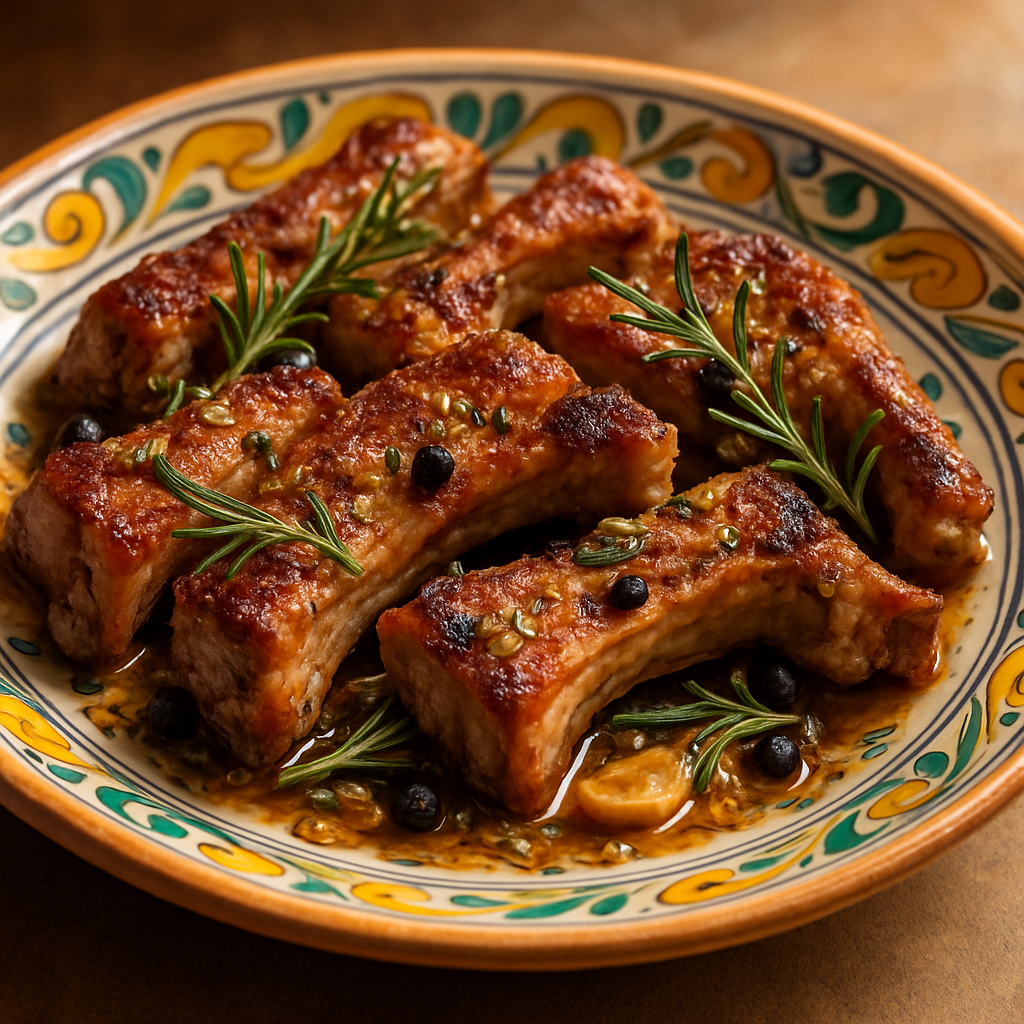Costine di Maiale al Forno alla Sarda