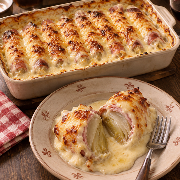 Endives au Jambon（アンディーヴのハム包みグラタン）