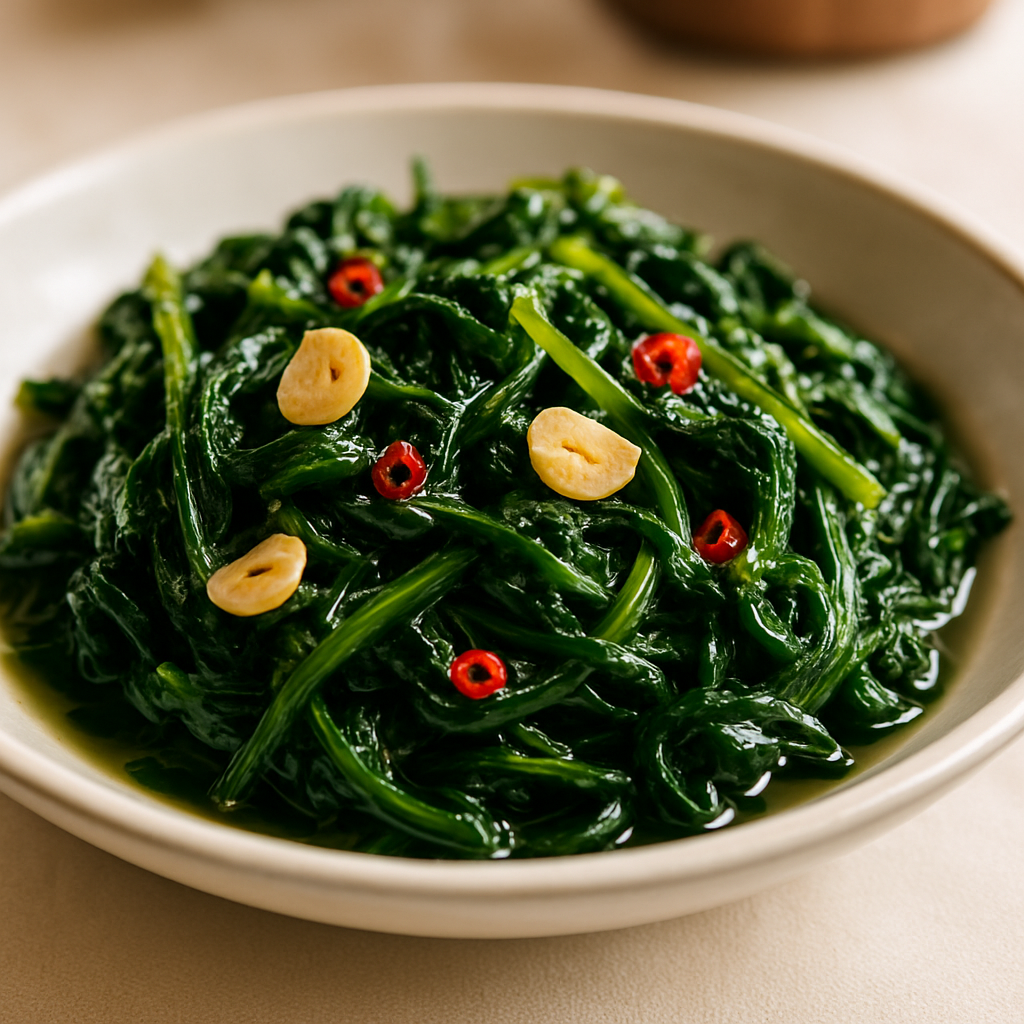 Cicoria Ripassata（チコリ菜のガーリックソテー）