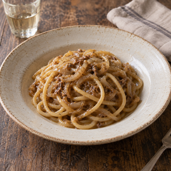 Bigoli with Onion and Anchovy Sauce