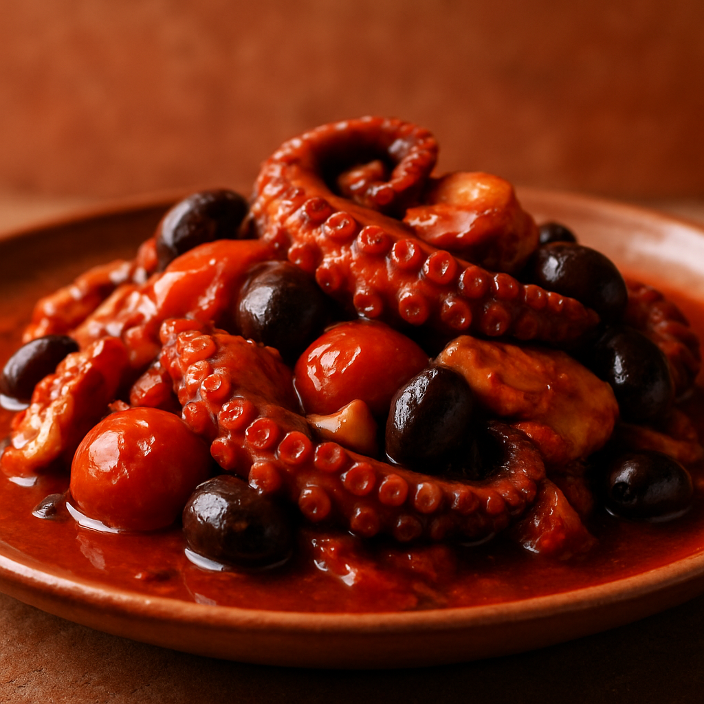 Polpo alla Luciana（タコのルチアーナ風煮込み）