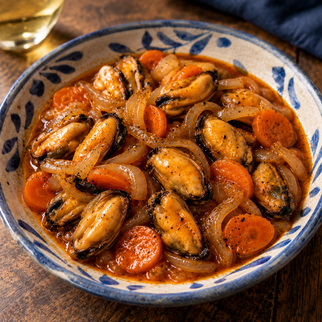 Mussels in Escabeche