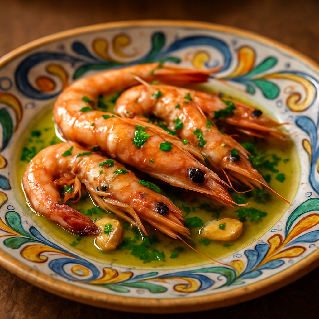Gamberi all'Aglio e Olio