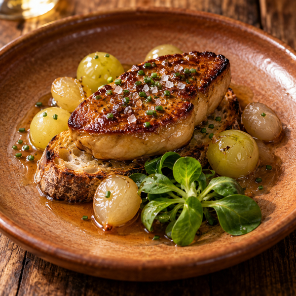Foie Gras Poêlé aux Raisins（フォワグラ・ポワレ・オー・レザン（フォワグラのポワレ 葡萄添え））