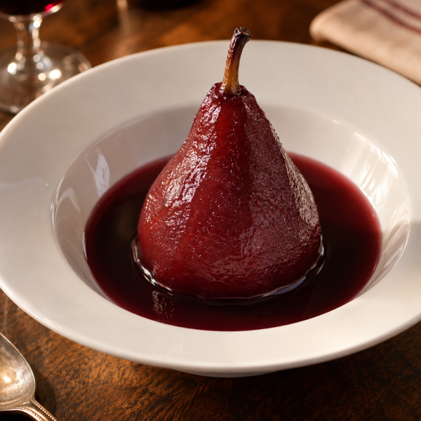 Poires au Vin Rouge（洋梨の赤ワイン煮（皮と蜂蜜で煮る））
