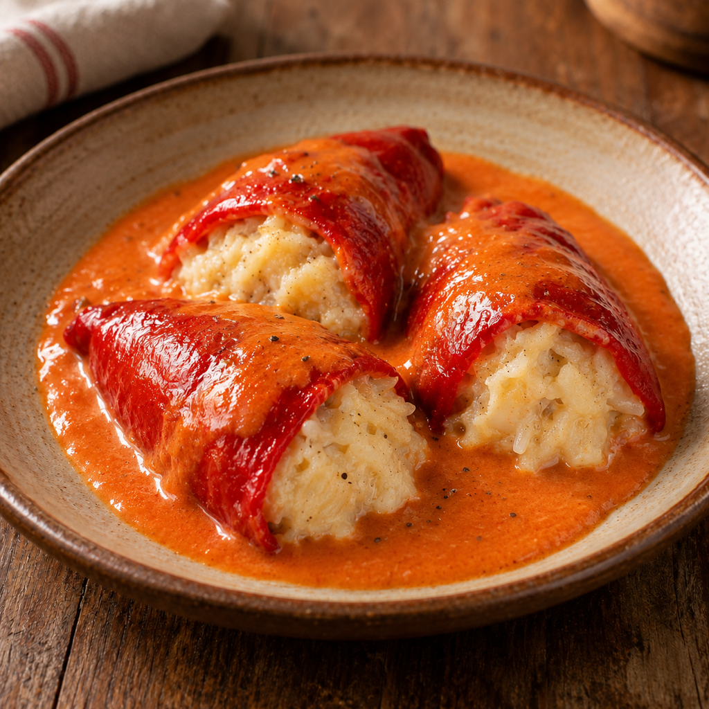 Piquillo Peppers Stuffed with Salt Cod