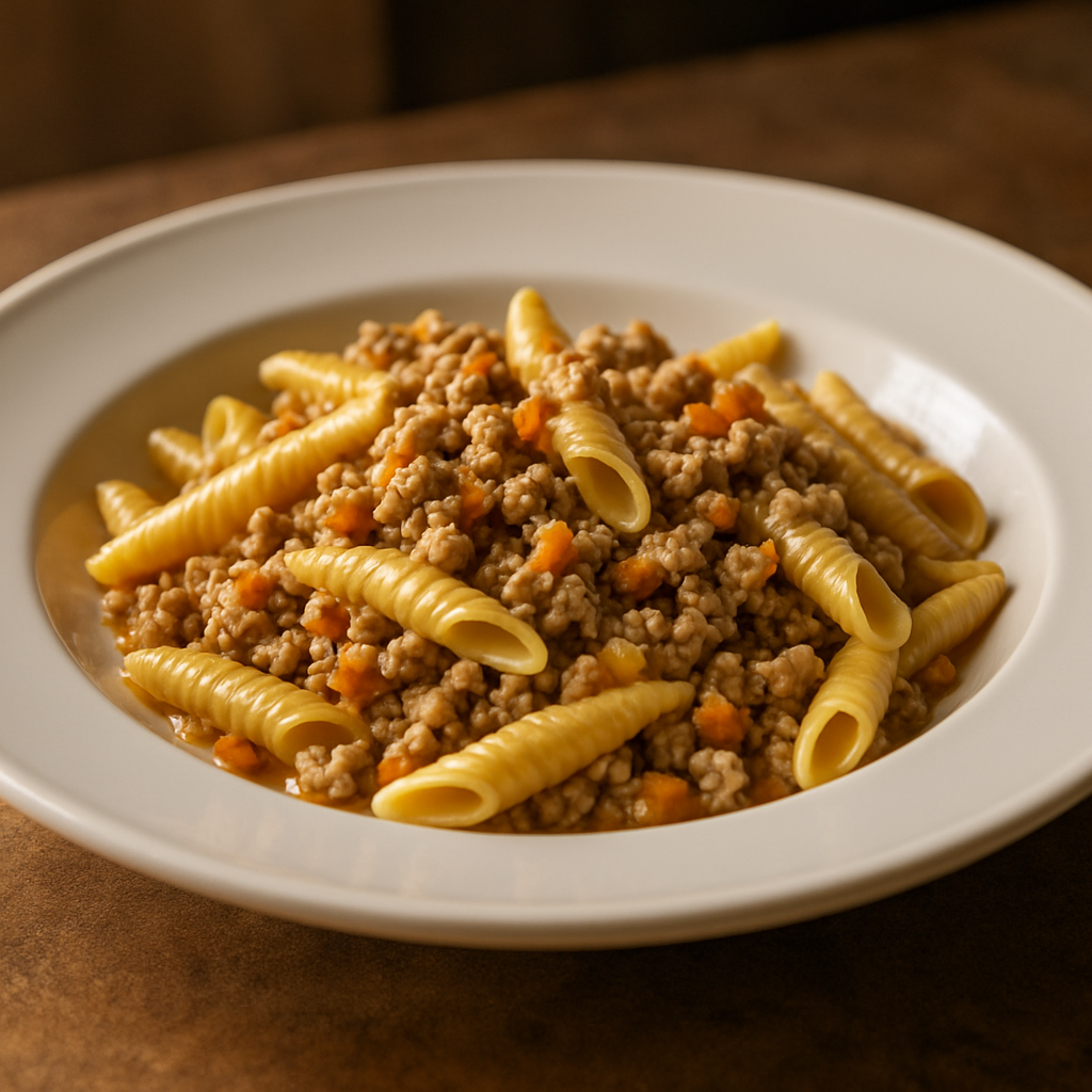 Garganelli al Ragù Bianco di Vitello