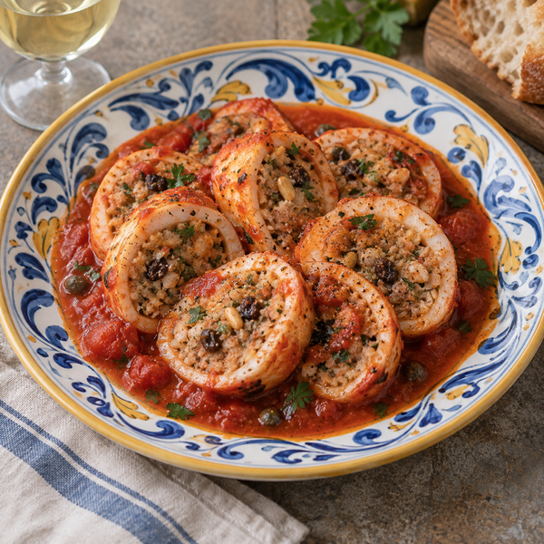 Sicilian Stuffed Squid